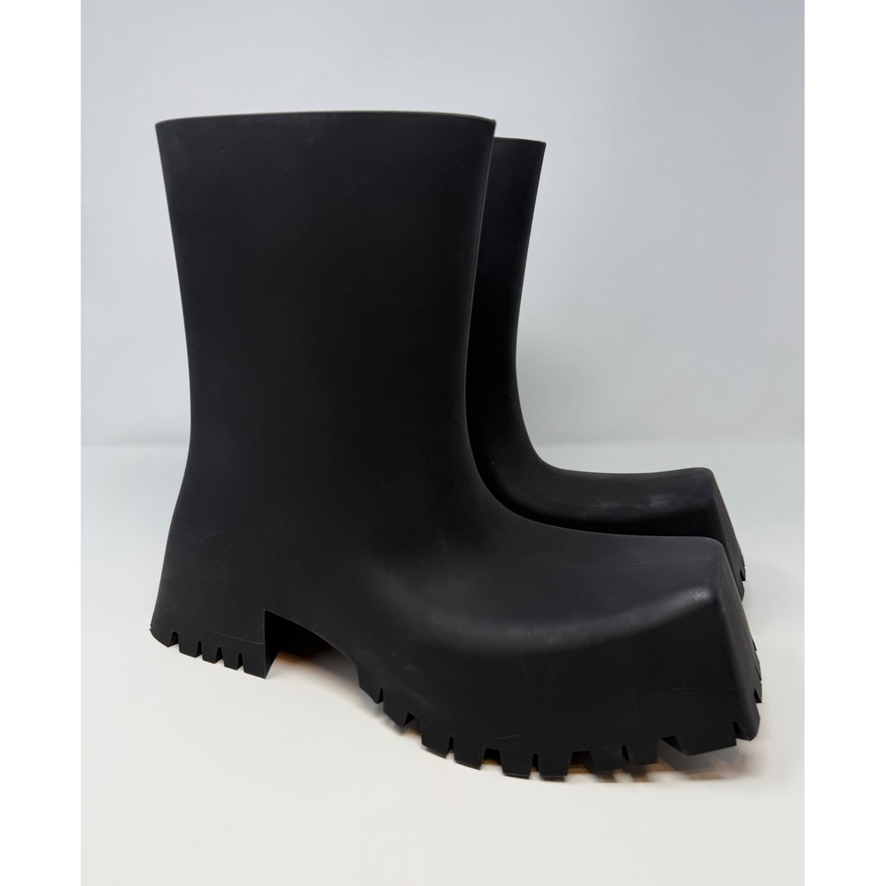 Balenciaga Trooper Rubber Boots Black Size 11 US 44 EU